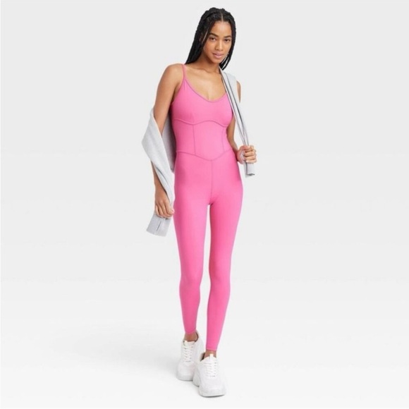 JoyLab Pants - NWT JoyLab L Corset Jumpsuit in Bright Pink